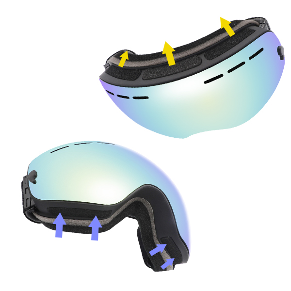 Bezrámové/bezrámové lyžařské brýle TPU Mirrored UV Protection - Bang Long