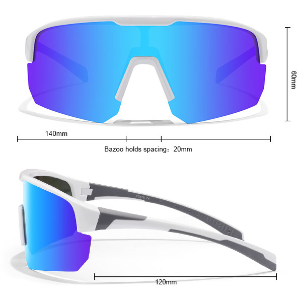 Sportovní sluneční brýle MTB Mirrored Polarized Coating Half Frame - Bang Long