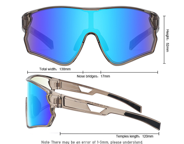 Baseballové sluneční brýle s fotochromatickými reflexními čočkami pro velké hlavy - Bang Long